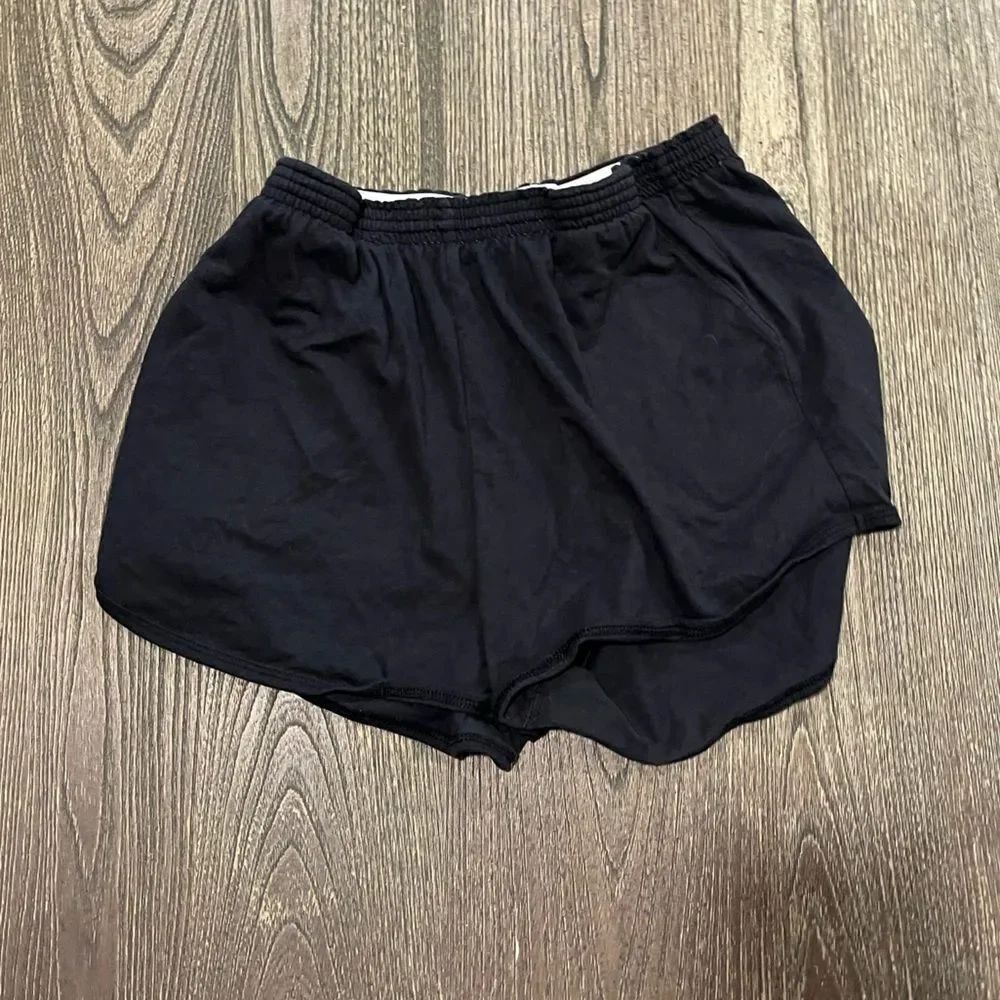 Soffe Girls Authentic Shorts Elastic Waist Pull-On Lightweight Black Size Large